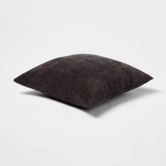Threshold 2pk Chenille Square Throw Pillows Black - Picture 4 of 4